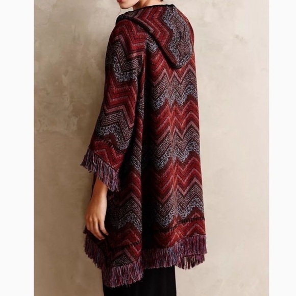 Anthropologie Hei Hei Mesilla Jacquard Fringe Cardigan Sweater Jacket Coat XS S - Picture 6 of 16